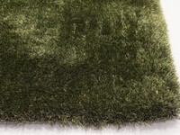 Hochflor Teppich Ross 55 Mix Grün/Anthrazit - Oval