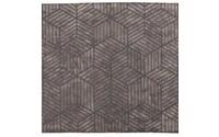 Velours Grau geometrisch Teppich - Romain 23 - Grau
