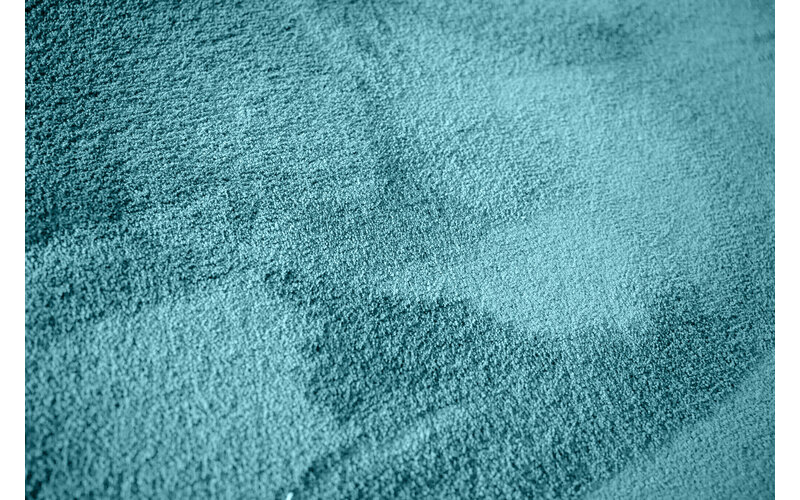 Runder Einfarbiger Teppich in Türkis - Frisco 32