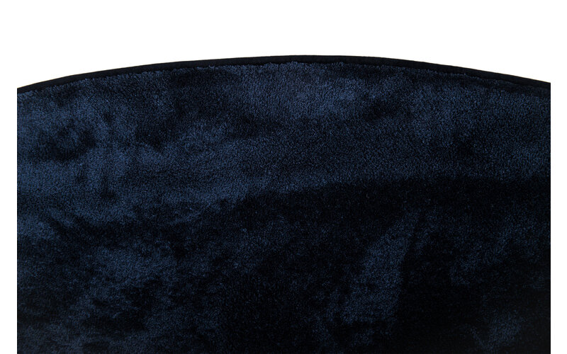 Runder Einfarbiger Teppich in Dunkelblau - Frisco 35