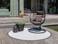 Botanique 23 - Runder Outdoor Teppich in Natur Grau