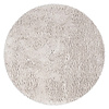 Floorpassion Lima 21 - Runder Hochflorteppich in Silber