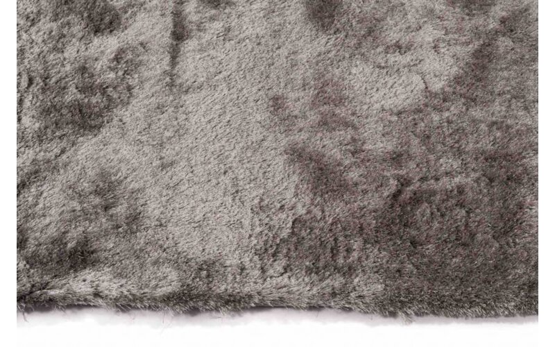 Reef 24 - Runder Hochflorteppich in der Farbe Grau