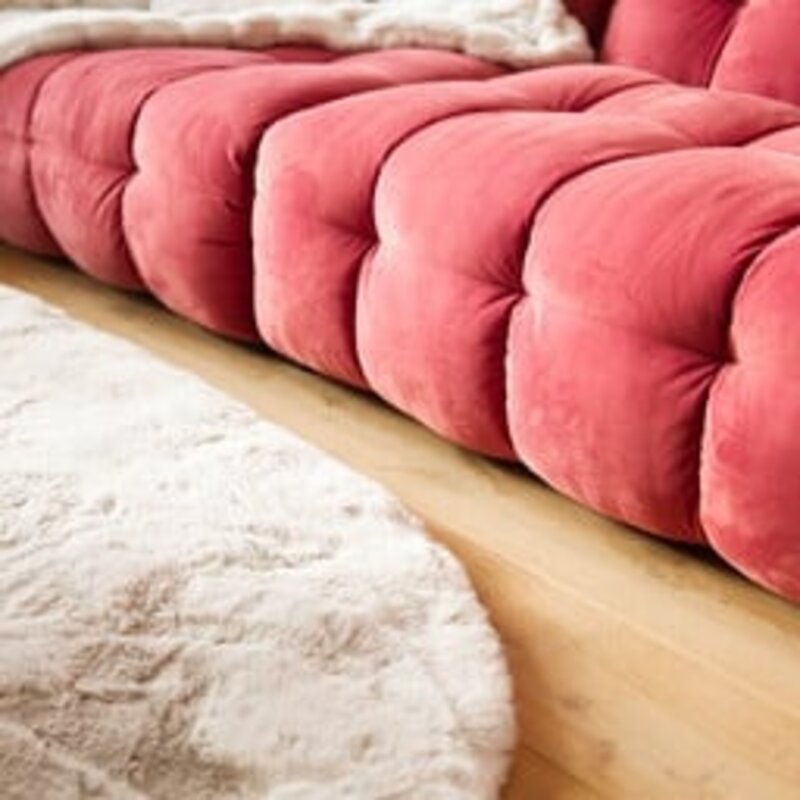 Hampton Ecru 10 - Hochflorteppich in organischer Form