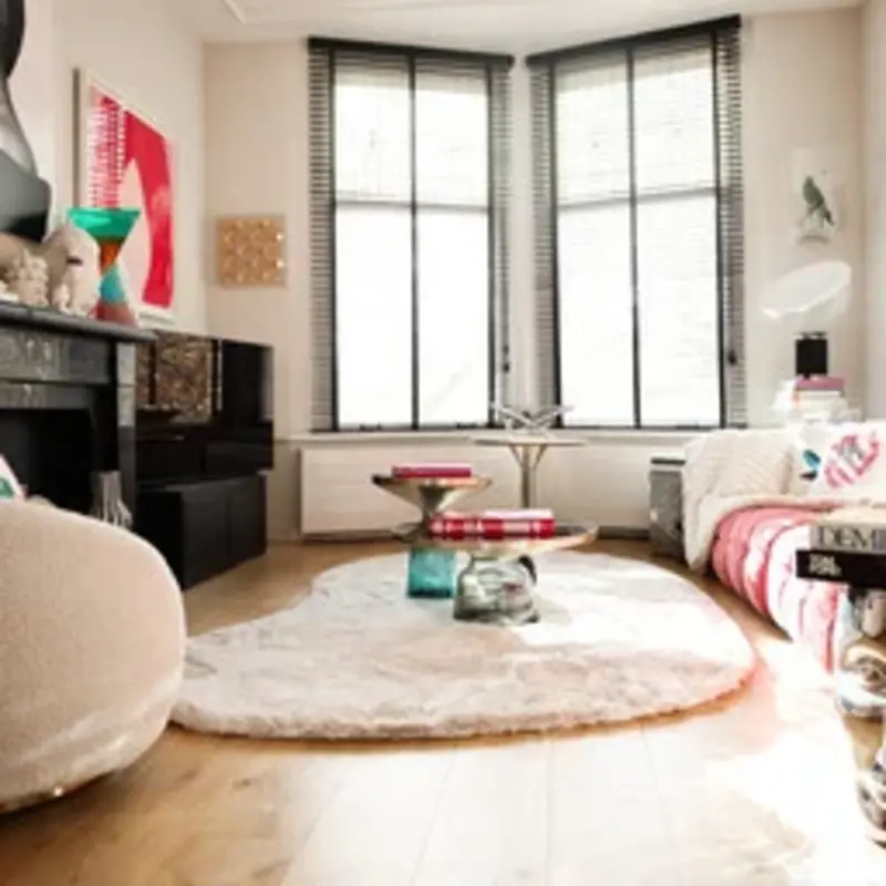 Hampton Ecru 10 - Hochflorteppich in organischer Form