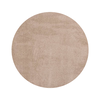 Floorpassion Liv 13 - Runder Hochflorteppich in Beige