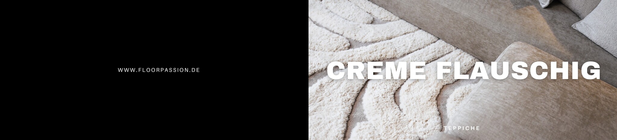 Teppich creme flauschig