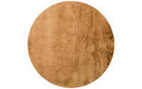 Noëlle Riche 69 - Runder Hochflor Teppich in Goldbraun
