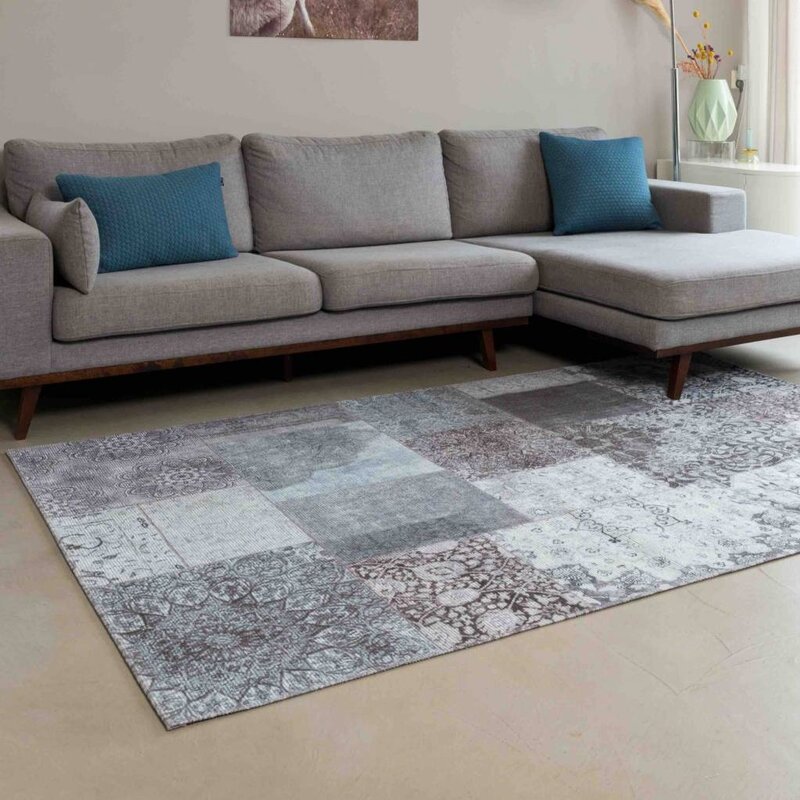 Planet 21 - Design Teppich in Grau