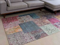 Flint 99 – Bunter Patchwork-Teppich in mehrfarbiger Komposition