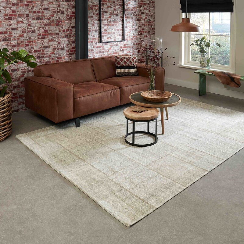 Pognum 11 - Einzigartiger Vintage Teppich in Beige