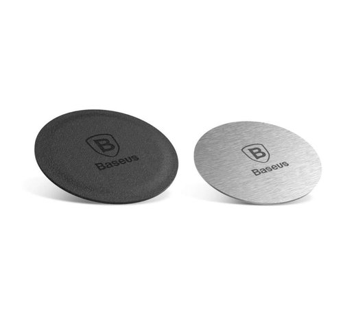 Baseus Baseus Magnetplatten fur Magnet Telefonhalter Auto - 2 Stuck Silber und Schwarz