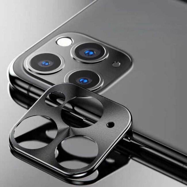 iPhone 11 Pro - 11 Pro Max Hulle Schwartz Camera Lens Protector - Metal