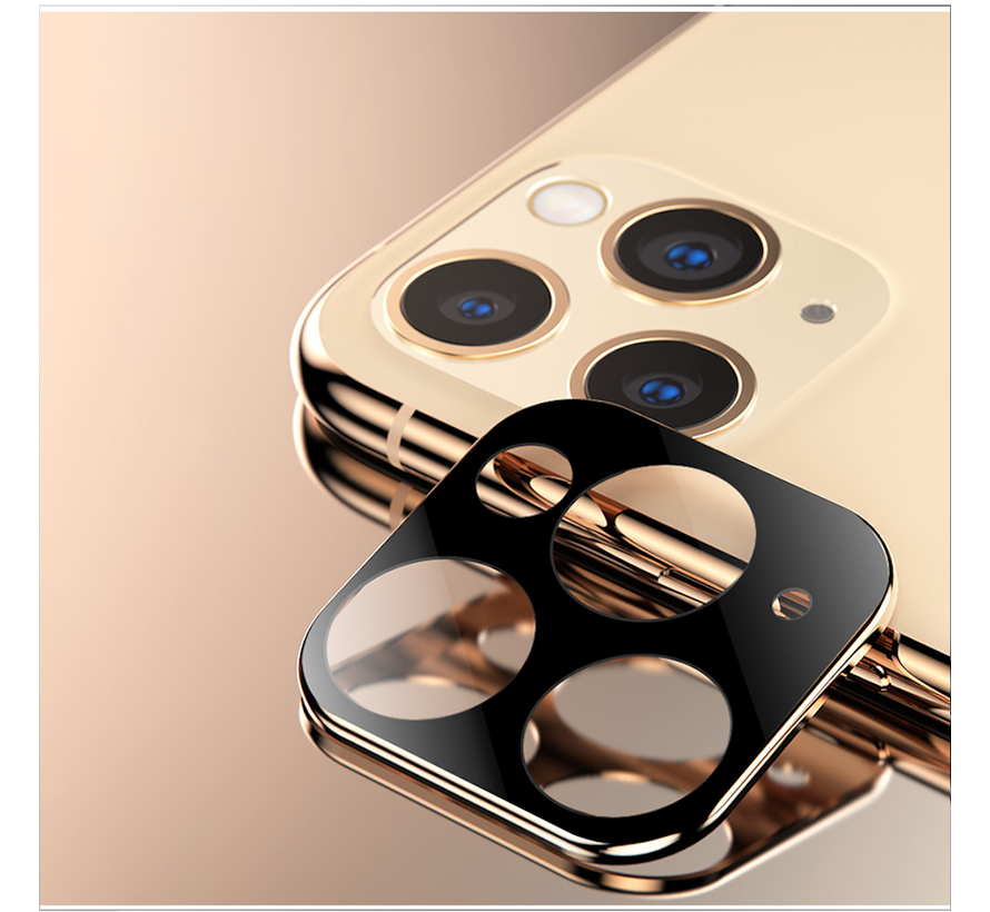 Atouchbo Creative iPhone 11 Pro en iPhone 11 Pro Max lens protector goud - titanium alloy glass