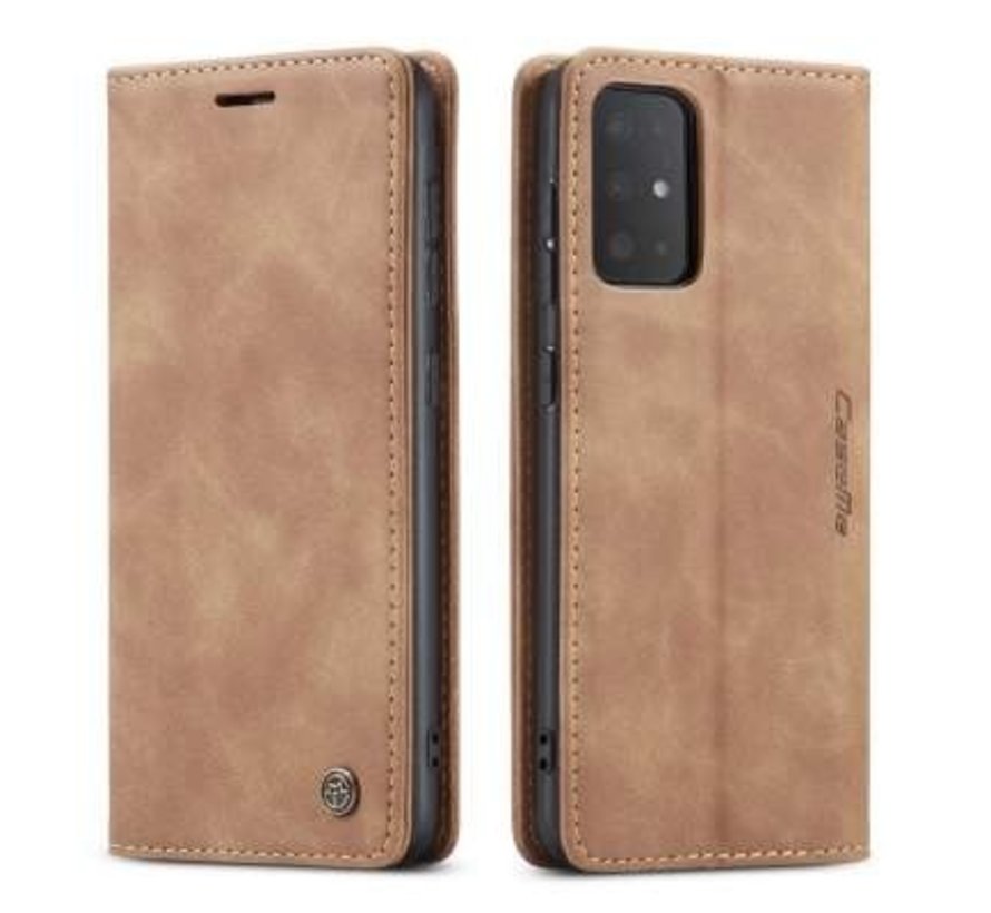 CaseMe Samsung S20 Plus Hulle HellBraun - Retro Wallet Slim