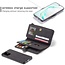 CaseMe Samsung S20 Plus Case Black - Multi Wallet Case | Storage Compartments | Magnetic | Kickstand