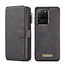 CaseMe Samsung S20 Ultra Hulle Schwartz - 2 in 1 Zipper Wallet Case | Staufächer | Magnetisch | Ständer