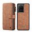 CaseMe Samsung S20 Ultra Case Braun - 2 in 1 Zipper Wallet Case