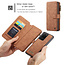 CaseMe Zipper Wallet Samsung S20 Ultra hoesje bruin - 2 in 1 Wallet en Flipcover - multifunctionele portemonee - extra ritsvak