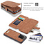 CaseMe Samsung S20 Ultra Case Braun - 2 in 1 Zipper Wallet Case