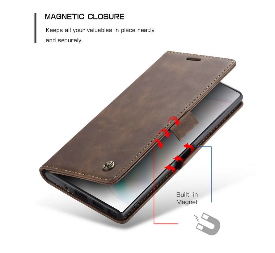 CaseMe Samsung Note 20 Ultra Case Black - Retro Wallet Slim