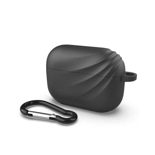 Devia  Airpods Pro Hulle mit Haken Schwarz Deluxe