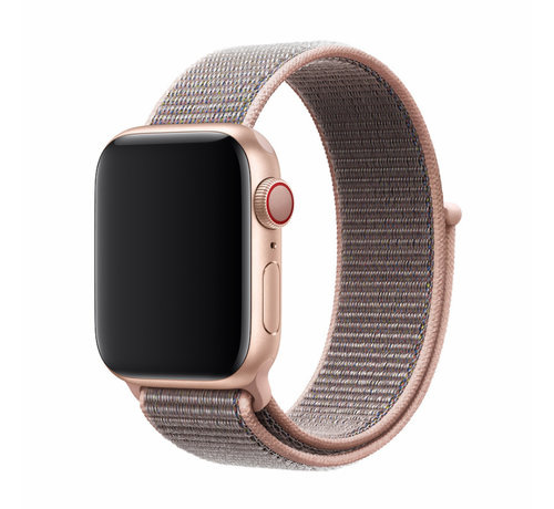 Devia Devia Nylon Apple Watch Band Light Pink - Convient pour Apple Watch série 7 / 8 (41mm)