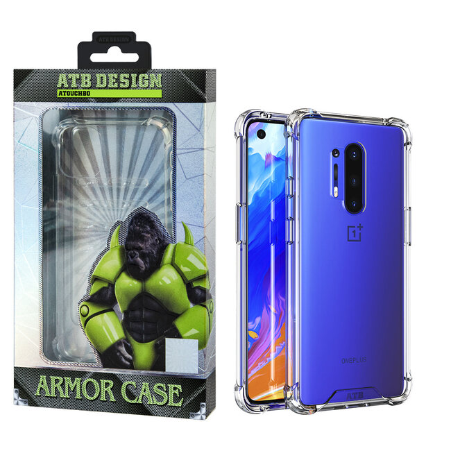 Atouchbo OnePlus 8 Case Transparent - Anti Shock