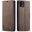 CaseMe Coque iPhone 12 et iPhone 12 Pro Marron - Retro Wallet Slim - Etui Portefeuille de Protection - Cuir Souple - Protection 360° - Béquille Support Téléphone - 2 Porte Cartes - Fente pour Billet