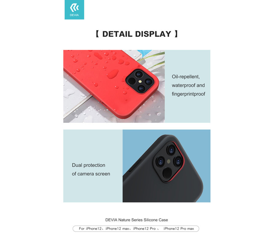 Devia Flüssiges Silikon BackCover Apple iPhone 12 Mini (5,4 '') Blau