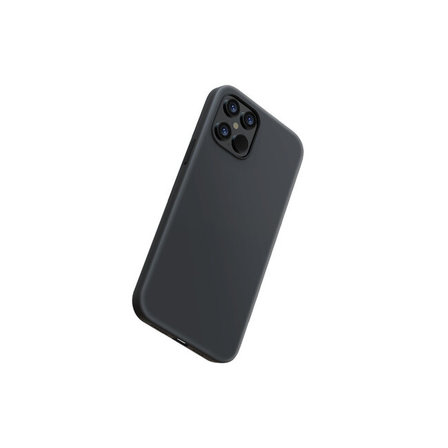 Devia Nature iPhone 12 Pro Max hoesje zwart - BackCover - verhoging voor camera