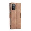 CaseMe Étui Samsung Note 20 Marron Clair - Portefeuille Rétro Slim - Étui De Protection Portefeuille - Cuir Souple - Protection 360° - Support Téléphone Béquille - 2 Porte Cartes - Emplacement Bill Money