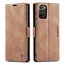 CaseMe Étui Samsung Note 20 Marron Clair - Portefeuille Rétro Slim - Étui De Protection Portefeuille - Cuir Souple - Protection 360° - Support Téléphone Béquille - 2 Porte Cartes - Emplacement Bill Money