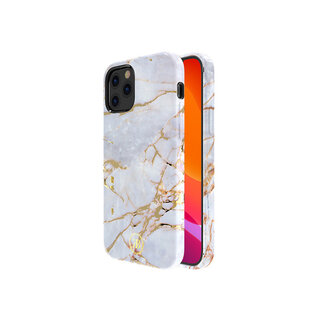 Kingxbar iPhone 12 Mini Case White Marble