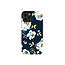 Kingxbar iPhone 12 Mini Case Blue Flowers Gardenia with Swarovski Crystals