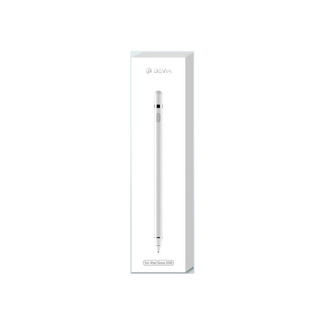 Devia Tablet Touch Screen Pen - Compatible with: iOs, Windows and Adroid tablets - Connects directly to the iPad without pairing with the device - Battery: 800Amh - Usage time: 8-10 hours  - Full charge time: 1 hour (5V 1A)