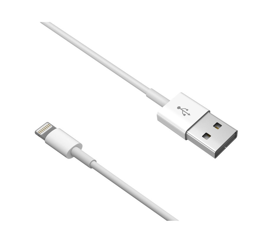 Devia Smart USB Kabel naar Apple Lightning 1 meter wit - 2A - geschikt voor iPhone
