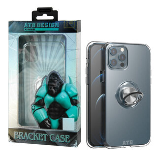 Atouchbo iPhone 12/12 Pro Case Transparent with Ring and Magnet