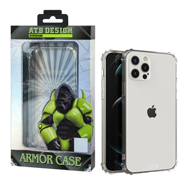 Atouchbo Armor Case iPhone 12 Pro Max hoesje transparant - Military