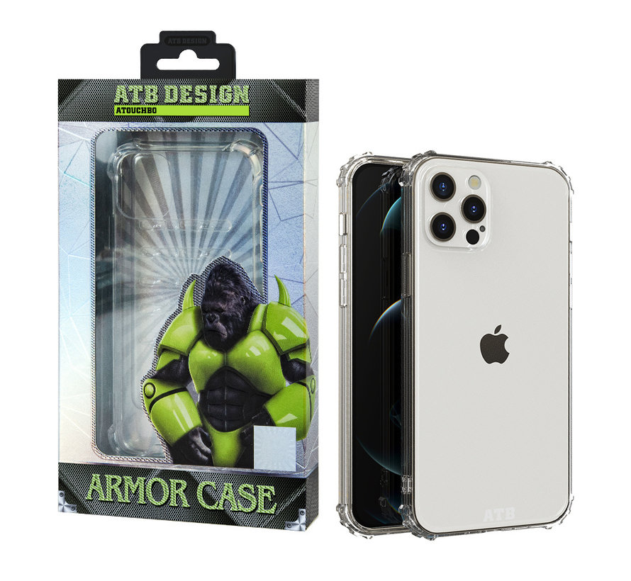 Atouchbo Armor Case iPhone 12 Pro Max hoesje transparant - Military