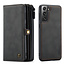 CaseMe Samsung S21 Plus Cover Black - Multi Wallet | Storage Compartments | Magnetic | Kickstand