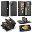 CaseMe Multi Wallet Samsung S21 Plus hoesje zwart - Wallet - ruimte voor 10+ pasjes - extra ritsvak