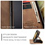 CaseMe Samsung S21 Ultra  Portefeuille L. Marron - Retro Wallet Slim - Étui de protection pour portefeuille - Cuir souple - Protection à 360 ° - Support pour téléphone avec béquille - 2 porte-cartes - Fente pour billets