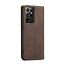 CaseMe Samsung S21 Ultra Case Brown - Retro Wallet Slim - Wallet Protective Case - Soft Leather - 360° Protection - Kickstand Phone Holder - 2 Card Holder - Bill Slot