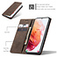 CaseMe Samsung S21 Plus  Case Brown - Retro Wallet Slim- Wallet Protective Case - Soft Leather - 360° Protection - Kickstand Phone Holder - 2 Card Holder - Bill Slot