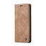 CaseMe Samsung S21 Plus Portefeuille L.Marron - Retro Wallet Slim - Étui de protection pour portefeuille - Cuir souple - Protection à 360 ° - Support pour téléphone avec béquille - 2 porte-cartes - Fente pour billets