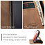 CaseMe Retro Wallet Slim Samsung S21 Plus hoesje lichtbruin - Flipcover - magnetische sluiting - 2 kaarthouders en een vak voor briefgeld