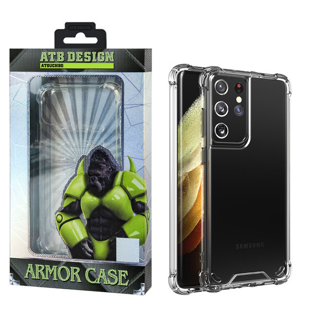 Atouchbo Armor Case Samsung S21 Ultra hoesje transparant