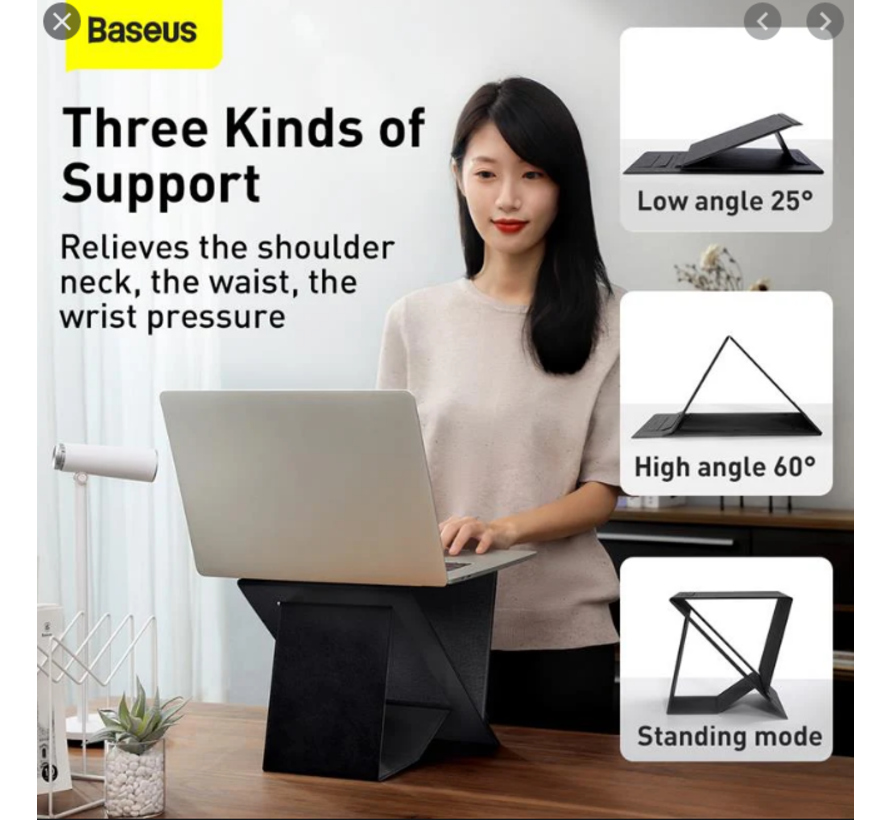 Baseus Support d'ordinateur portable réglable - Support pour Macbook Air/Pro, Lenovo, Surface, iPad, Dell, 9.7"~16" Notebooks/Tablettes