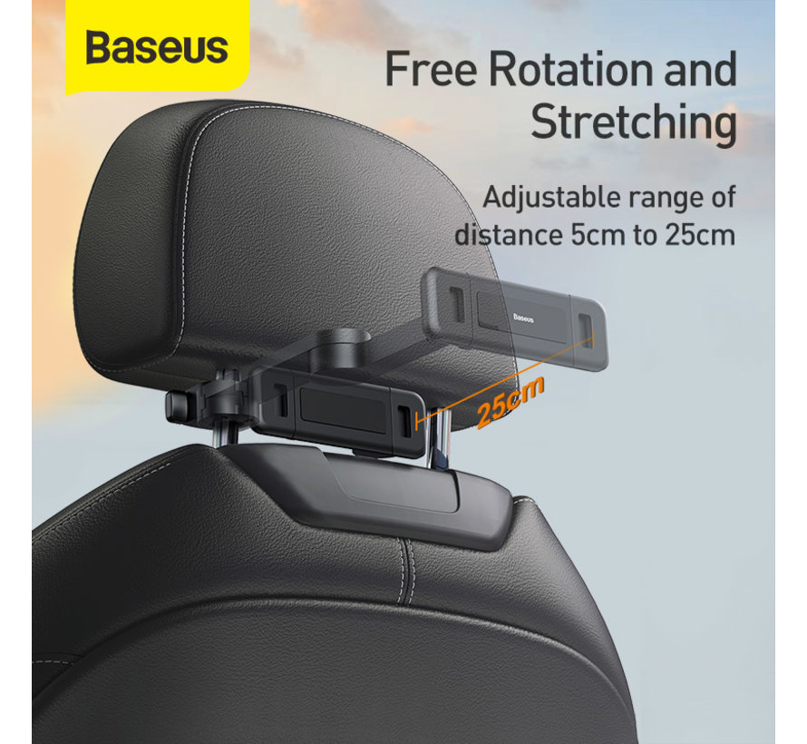 Baseus tablet houder auto - hoofdsteun - geschikt voor tablets tussen 4.7 en 12.3 inch - auto accessories en gadgets